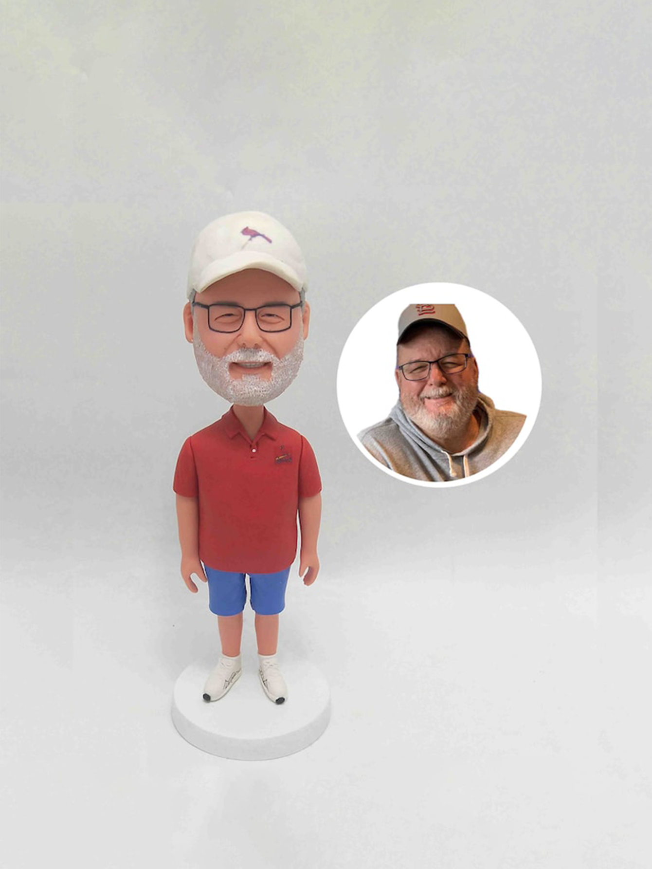 Custom Fishing Expert Clay Figurines, Personalized Fisherman Dolls